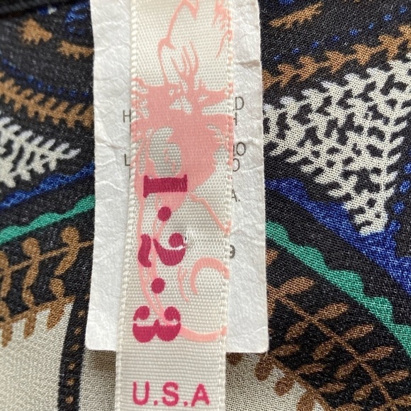 123 Boho Style Sheer Shirt Sz One Size - Picture 5 of 5